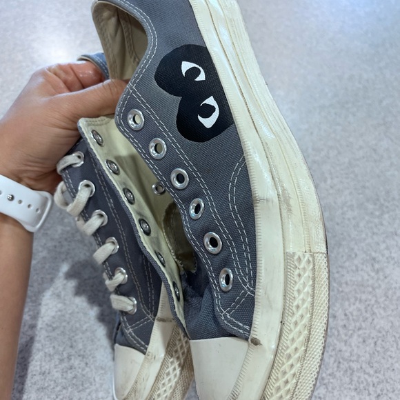 Converse Gray and White Kids Sneakers - Picture 12 of 13